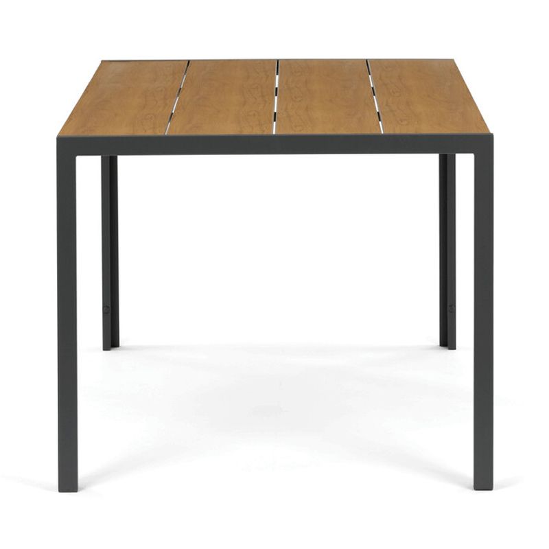 Záhradný stôl 150x89cm, kov, polywood, hnedý, AZT-S1215 OAK