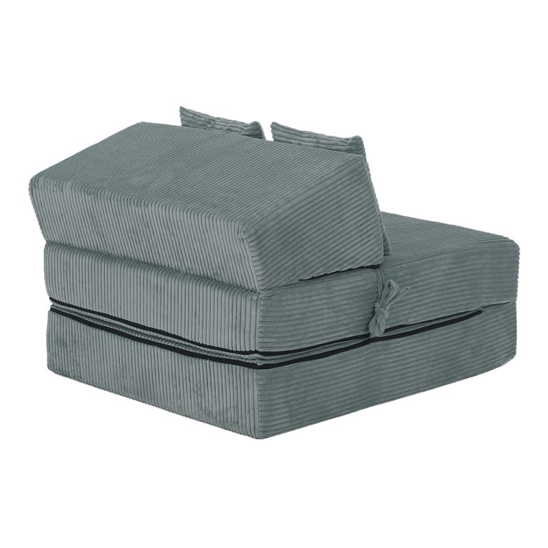 Skladací matrac/kreslo, 2v1, mentolová, PELOS