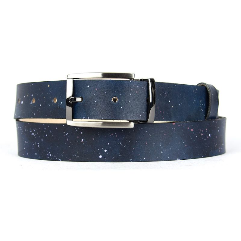 Ručne maľovaný kožený opasok, 128cm, Limitovaná edícia 10