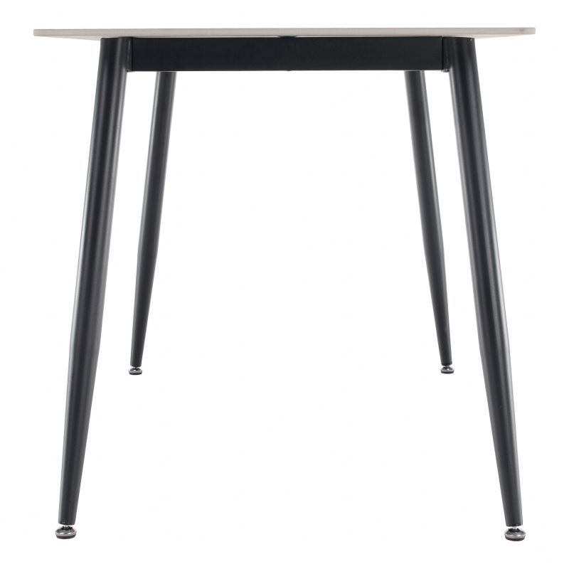 Jedálenský stôl, 121x71cm, keramika, biely, čierny, FLORENC TYP 1