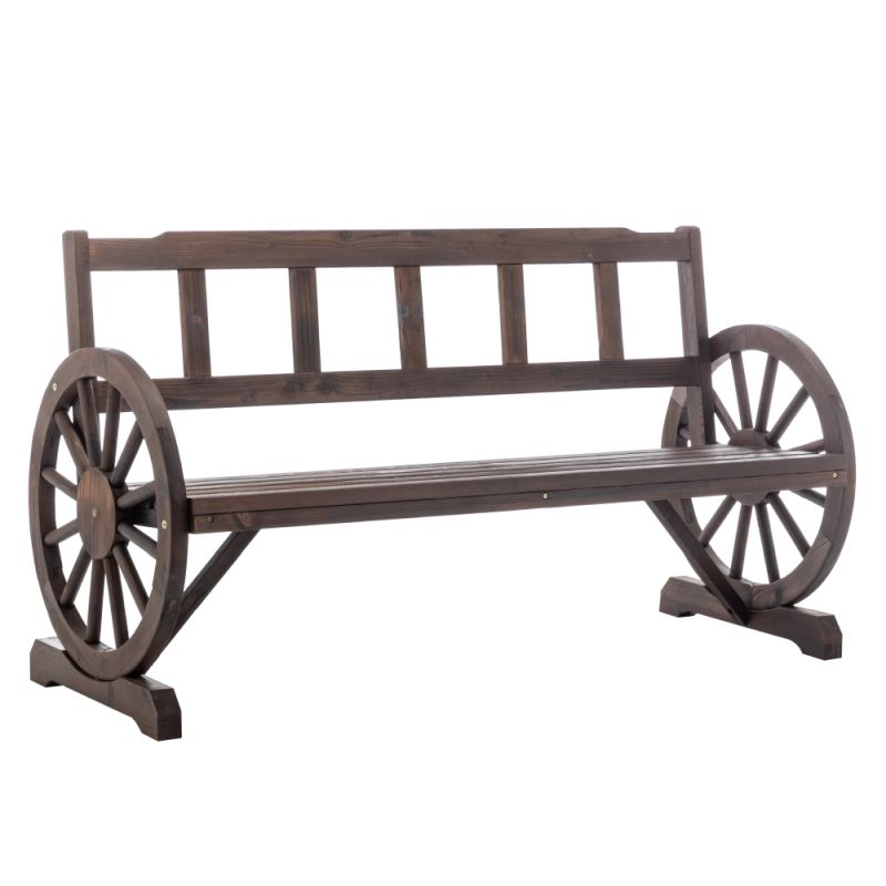 Záhradná lavička, 142 cm, masív, hnedý, SABA TYP 2