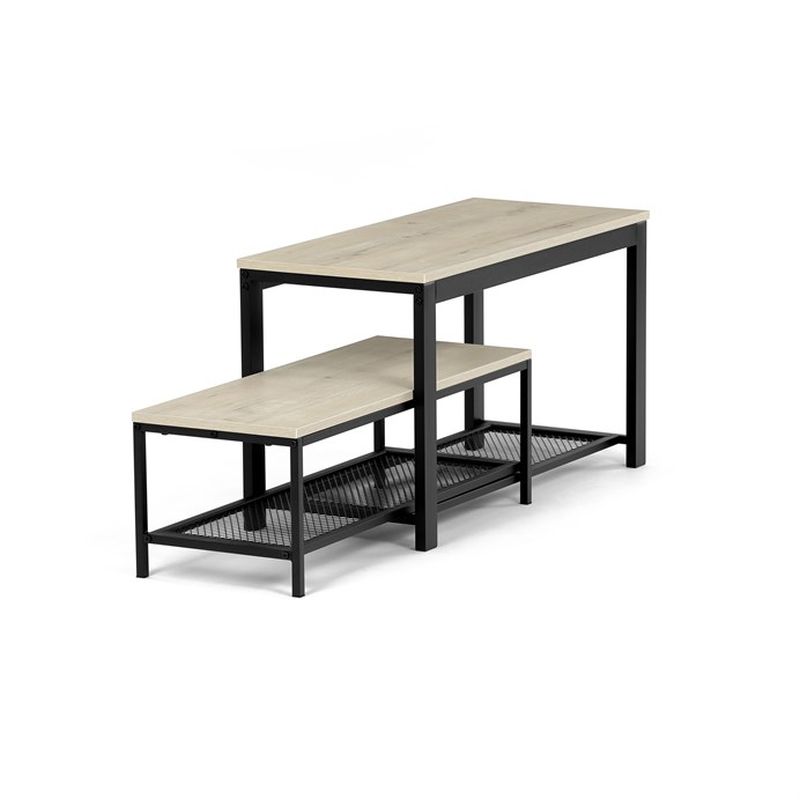 Botník, 81cm, kov, MDF, dub sonoma, ABO-W2124 SON