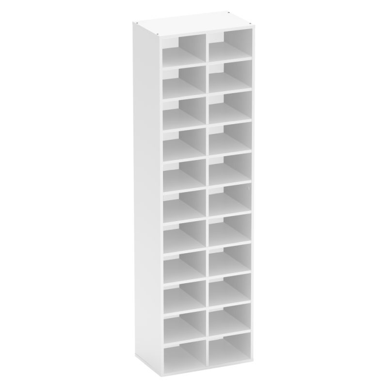 Regál, botník, 54cm, vysoký, biely, IGNO