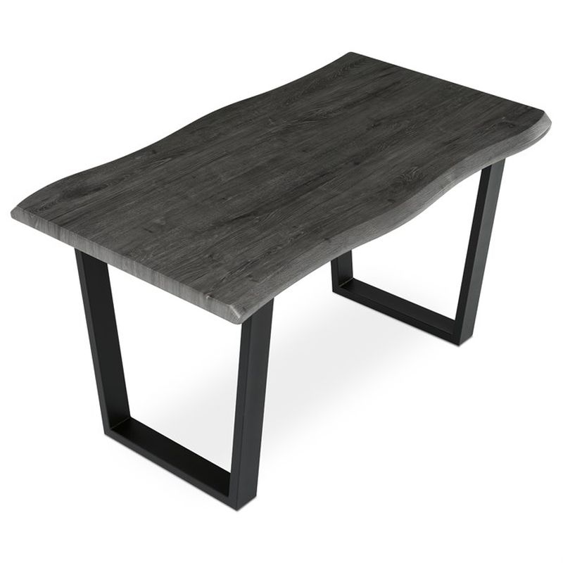 Jedálenský stôl 140x80cm, MDF, kov, sivý dub, HT-F4214 GREY