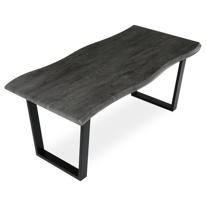 Jedálenský stôl 180x90cm, MDF, kov, sivý dub, HT-F4218 GREY