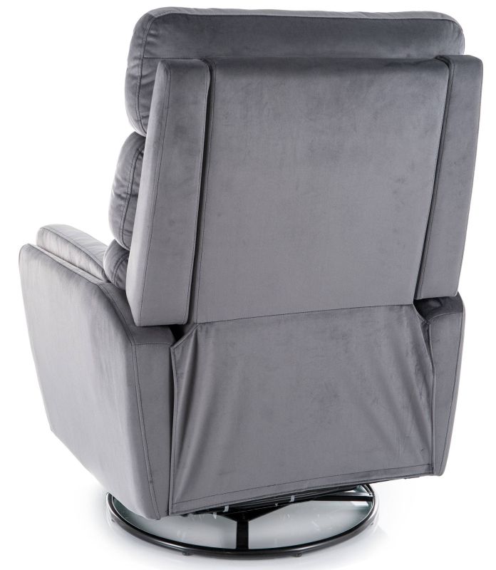 Polohovacie, relaxačné kreslo, sivá látka, Signal, ARGOS VELVET