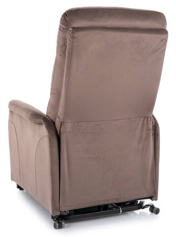 Polohovacie kreslo, cappuccino látka, Signal, JUPITER VELVET M