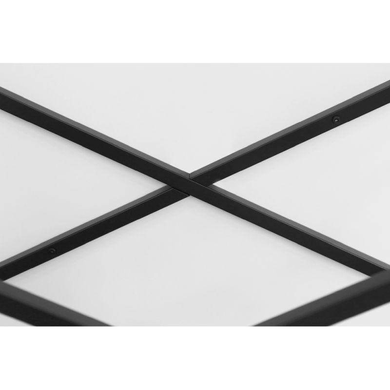 Konferenčný stolík, 100x50cm, biely, čierny, BERTEL