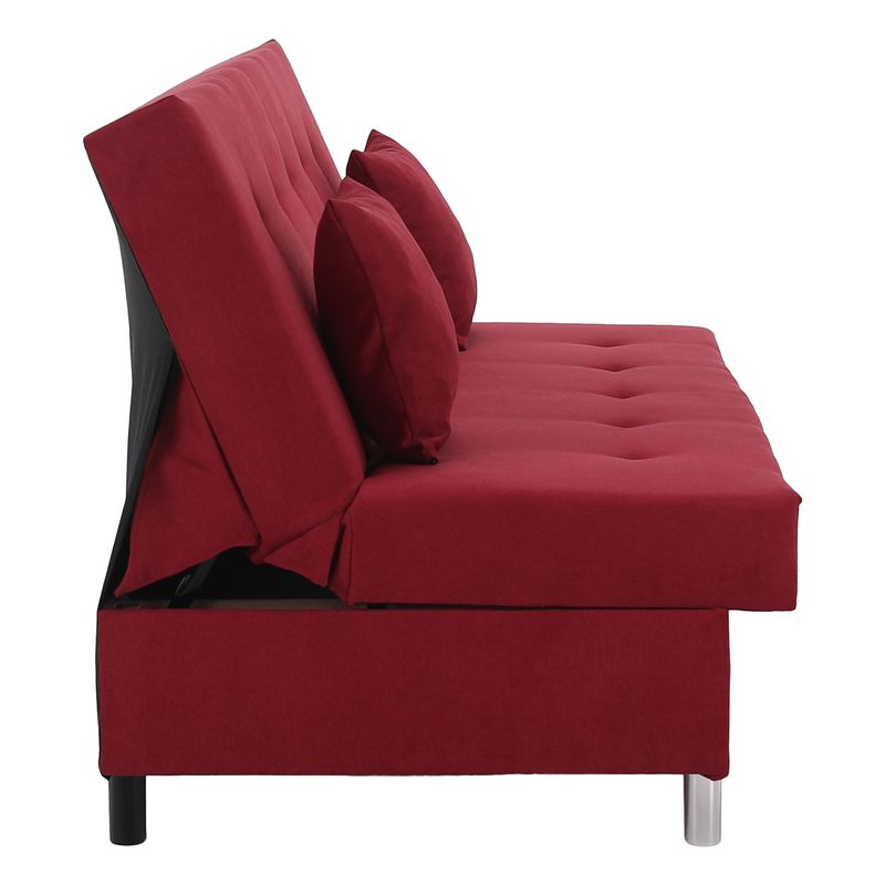 Rozkladacia pohovka, červená látka, ALADA