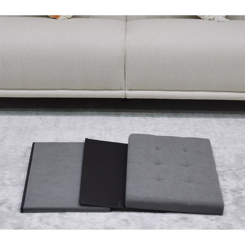 Taburet, 77cm, úložný priestor, látka sivá, TAB-472 GREY6