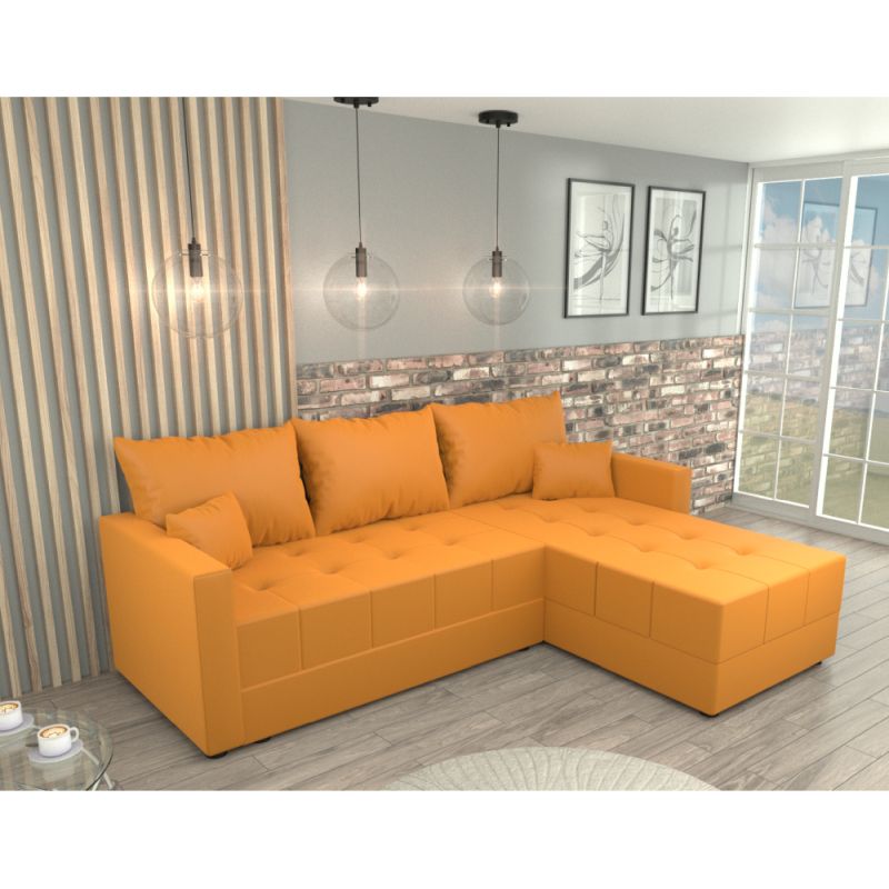 Univerzálna sedacia súprava, horčicová látka, DUAN ROH