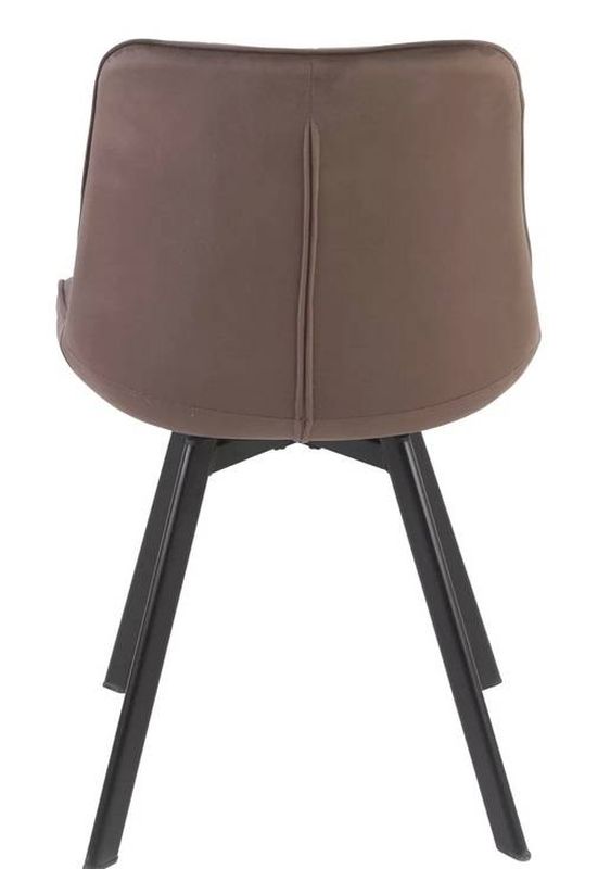 Jedálenská stolička, cappuccino látka, nohy kov čierny, MONTI VELVET