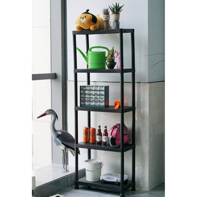 Regál, 60cm, čierny, ROMEN