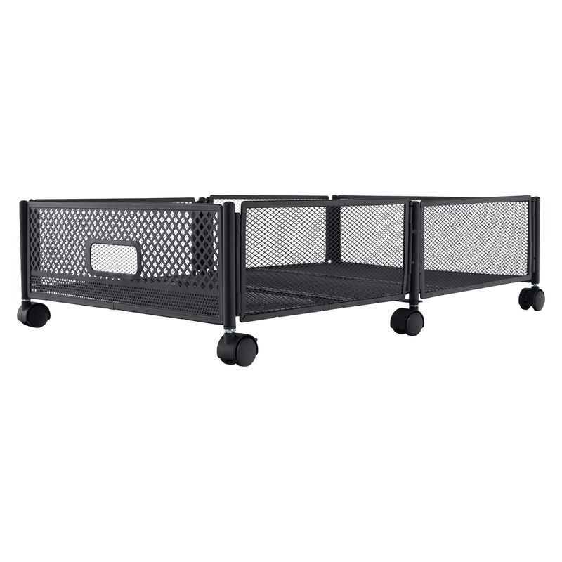 Organizér pod posteľ, 60cm, s kolieskami, čierny, TOMKO TYP 1