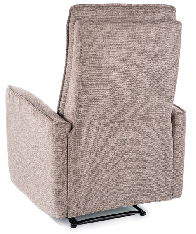 Relaxačné a polohovacie kreslo, béžová látka, Signal, NIKOS BREGO