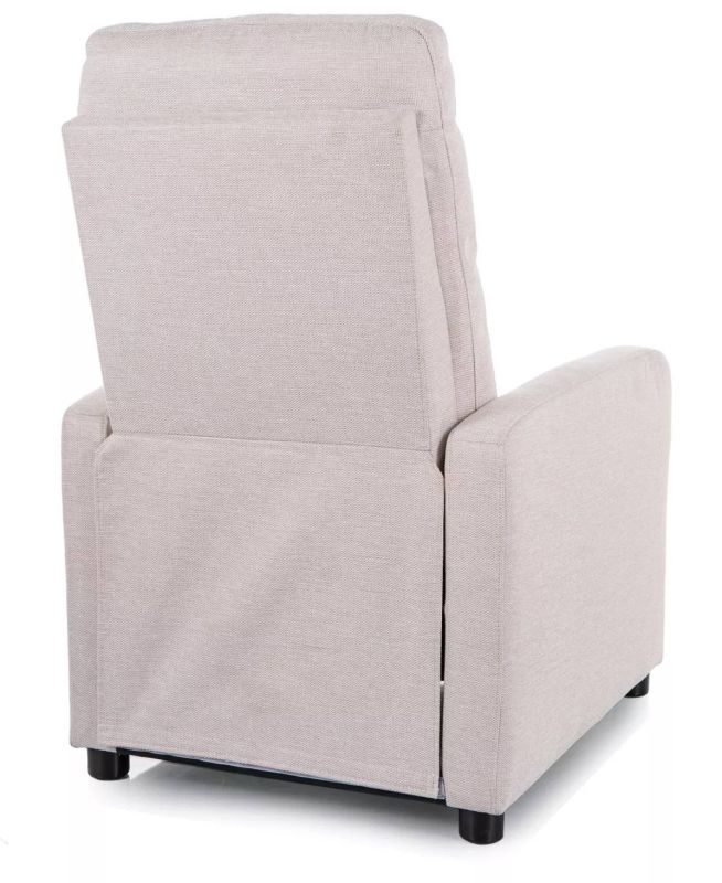 Relaxačné kreslo, polohovacie, svetlobéžová látka, Signal, OTUS BREGO