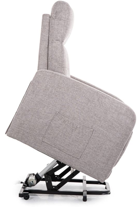 Elektrické polohovacie kreslo, sivá látka, Signal, OTUS II BREGO