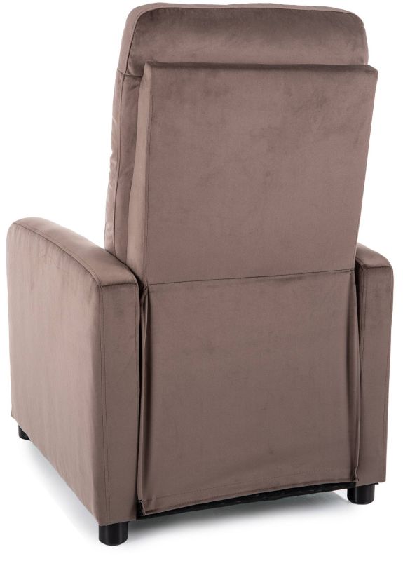 Polohovacie kreslo, relaxačné, cappuccino látka, Signal, OTUS VELVET