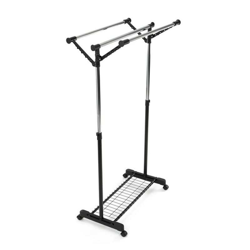 Stojan na šaty, čierny, kov, 84521 BK