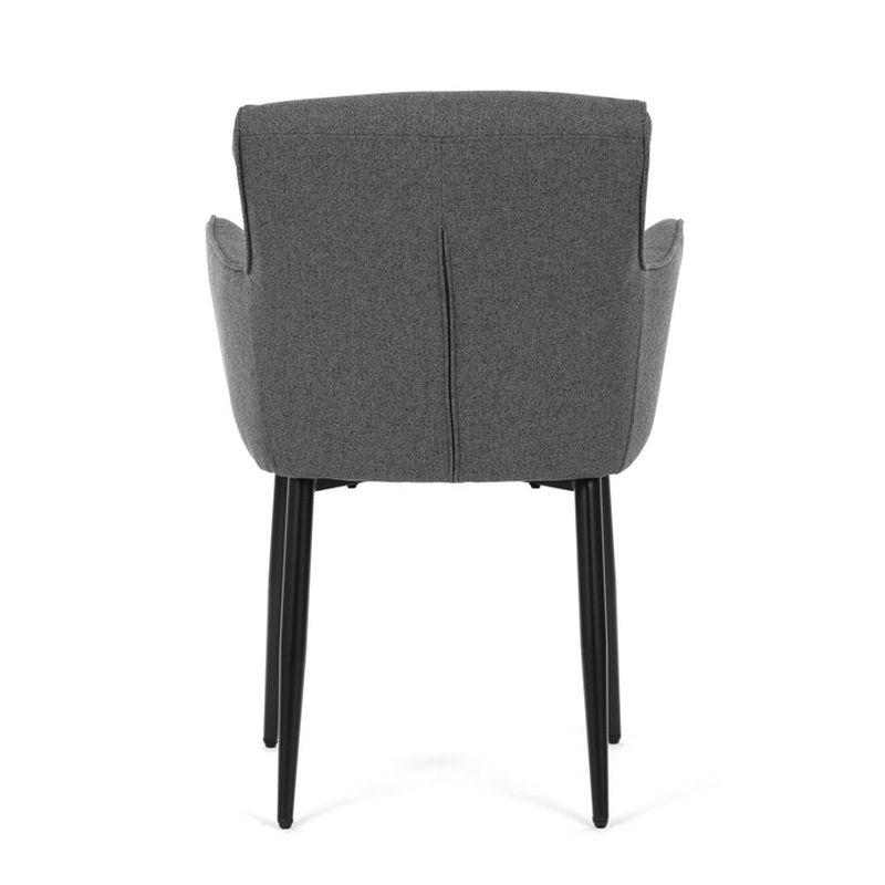 Jedálenská stolička, sivá, látka, DCH-J2159 GREY2