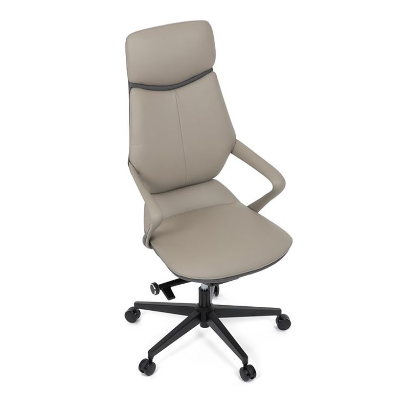 Kancelárske kreslo, sivá, ekokoža, 120 kg, KA-T8426 GREY