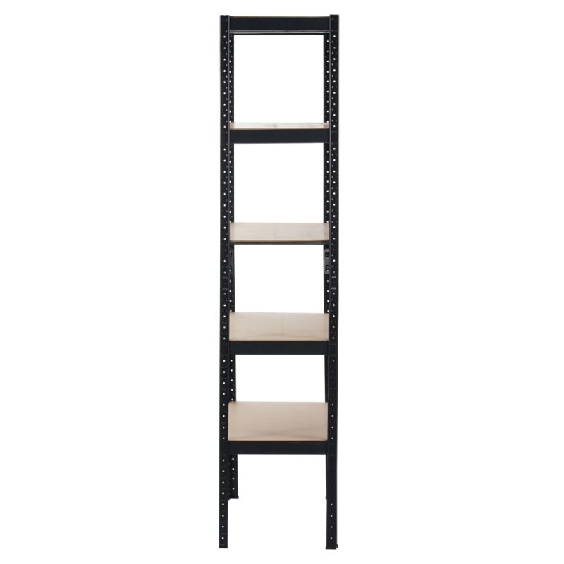 Regál, 90cm, dub, čierny, RADMAN