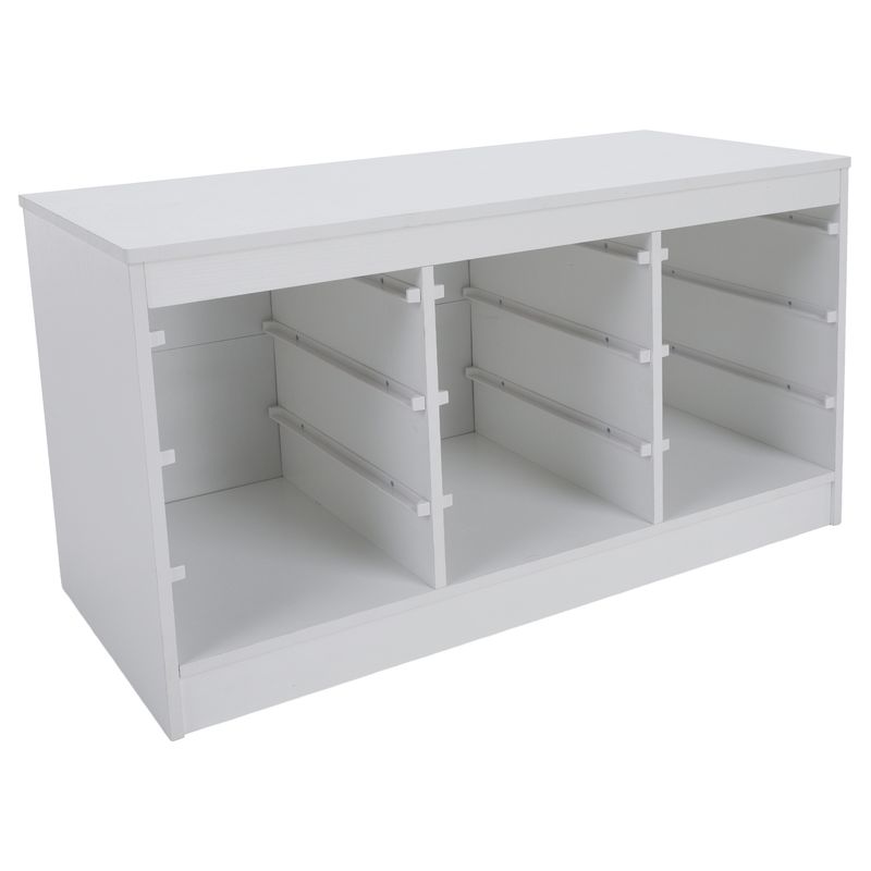 Organizér, s úložnými boxami, 99cm, biely, TRIMAL