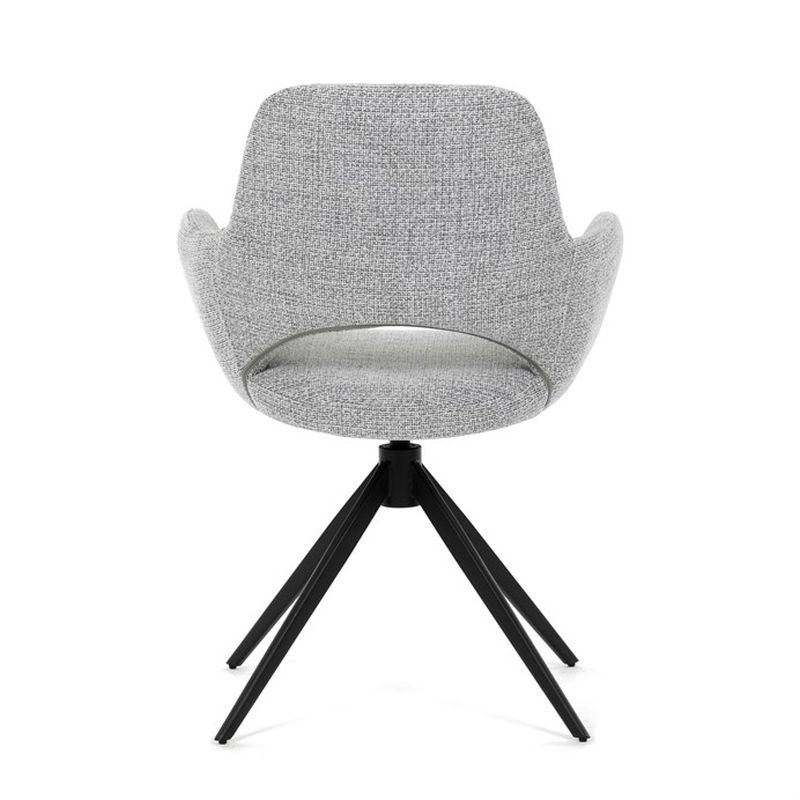 Jedálenská stolička, otočná, sivá, látka, DCH-D1320 GREY2