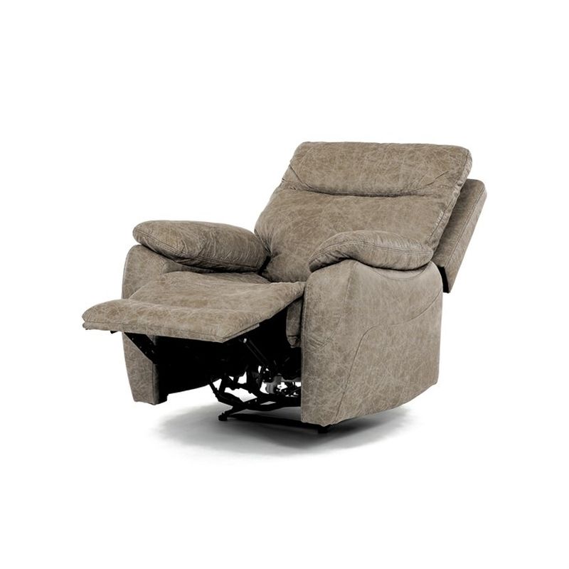 Elektrické relaxačné kreslo béžové vintage, TV-4094 LAN3, polohovateľné