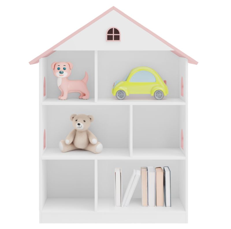 Detská knižnica, 83cm, biela, ružová, MAISON TYP 1
