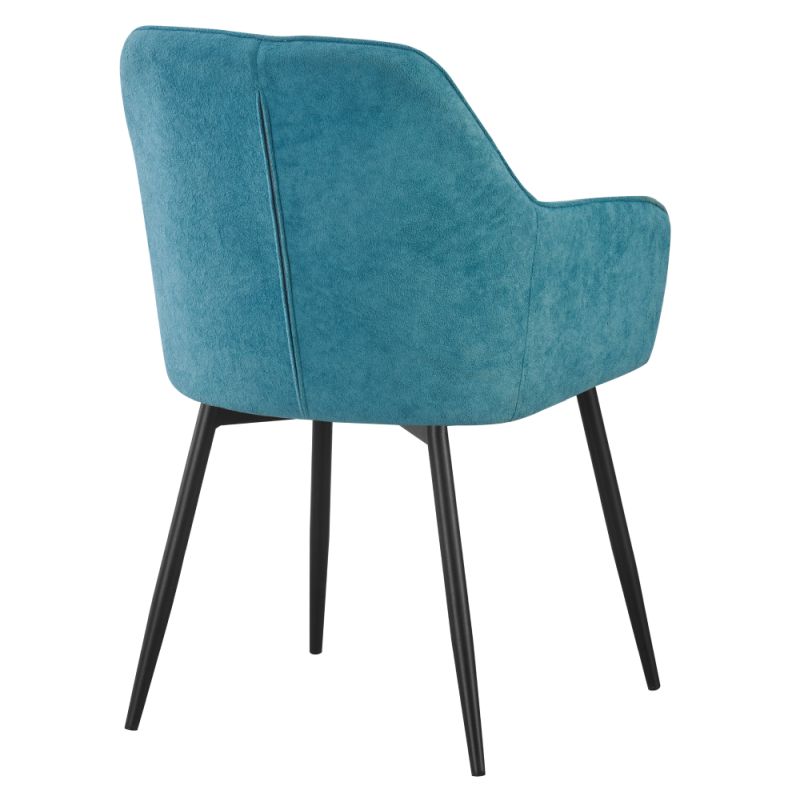 Dizajnové kreslo, zelená látka bouclé, nohy kov čierny, VAJRO