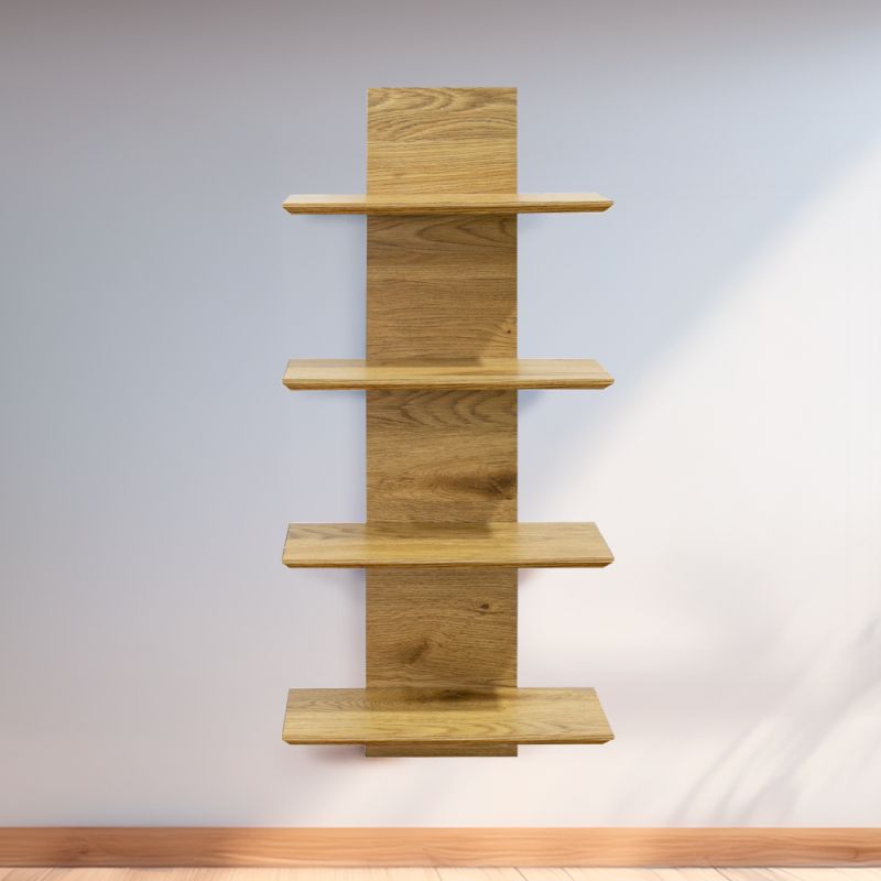 Polica závesná, 40cm, dub, ROBUS