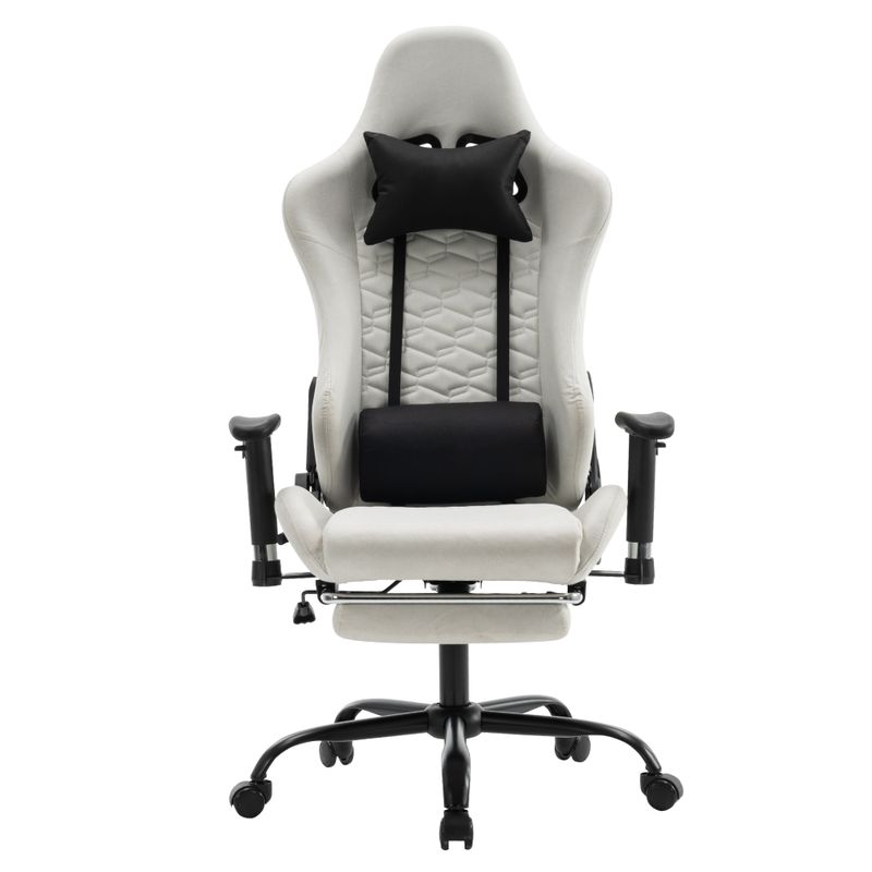 Kancelárske, herné kreslo, biela a čierna látka, PAPIBAS