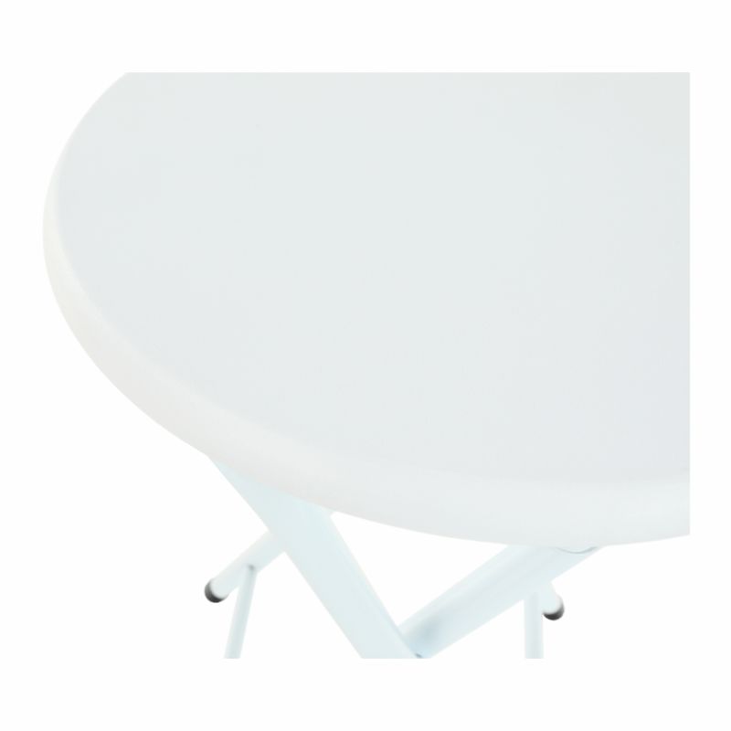 Skladacia stolička, 30cm, biela, kov, MDF, AMADEO NEW