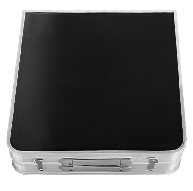 Skladací, kempingový stôl s organizérom, 120x47cm, hliník, MDF, látka, KEPI TYP 3