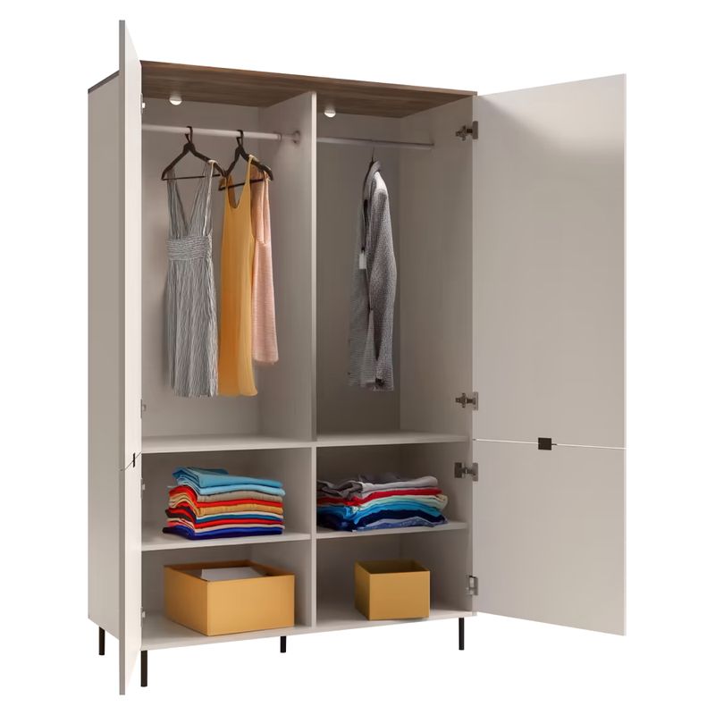 Skriňa, 123cm, vešiaková, kašmír, dub castello, EYCO 4D