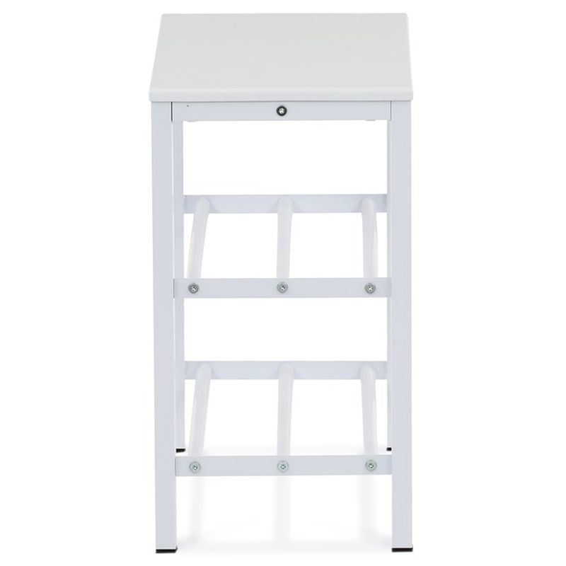 Botník, 50cm, kovový, biely, MDF doska, 83168-42 WT