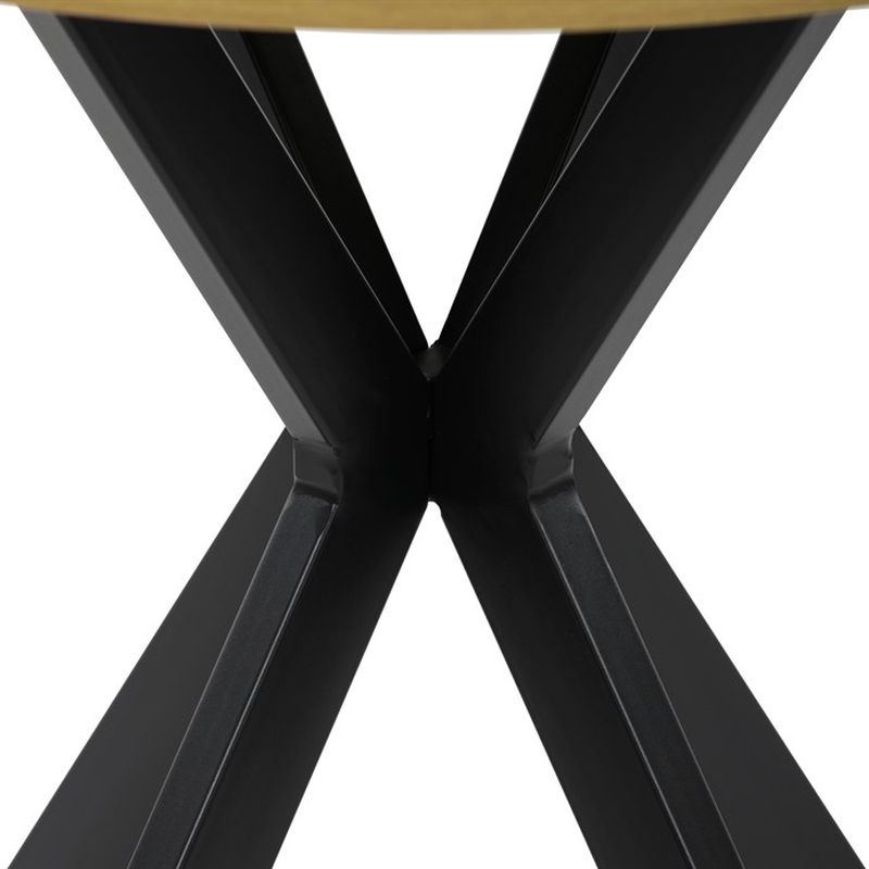 Jedálenský stôl, okrúhly, 80cm, MDF, kov, divoký dub, HT-F4108 OAK