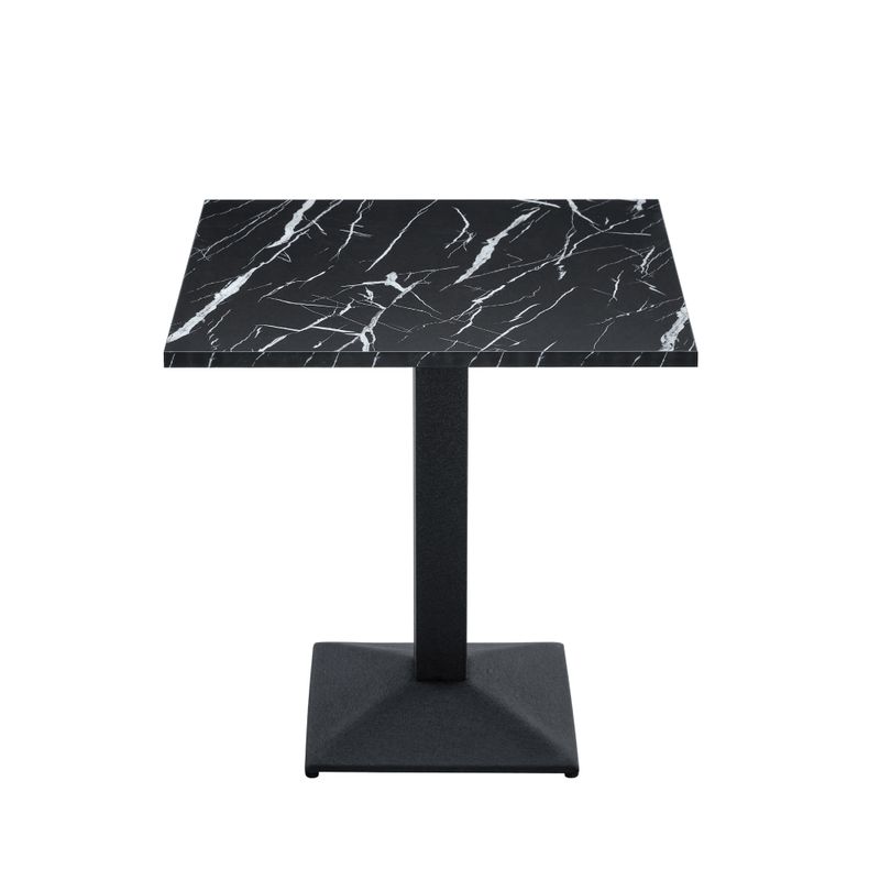 Jedálenský bistro stôl, 70x70cm, DTD, čierny mramor, čierny, RINALDO TYP 1