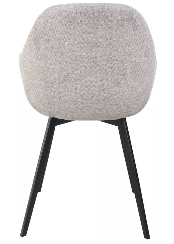 Jedálenská stolička, sivá látka, nohy kov čierny, VINTO BREGO