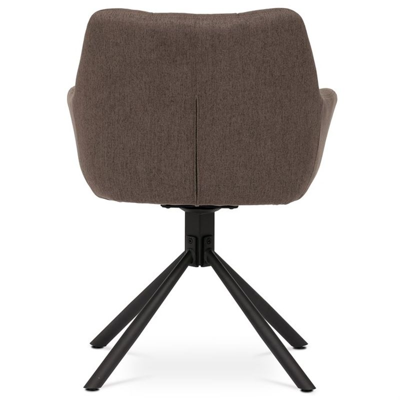 Jedálenská stolička, hnedá, hladká, látka, HC-532 BR2