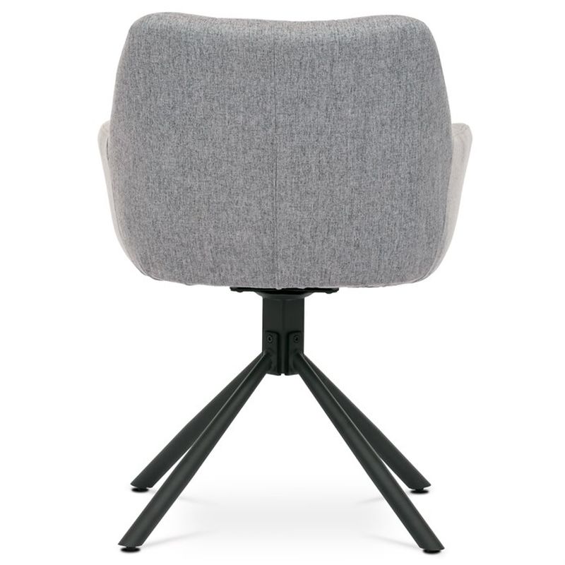 Jedálenská stolička, sivá, hladká, látka, HC-532 SIL2