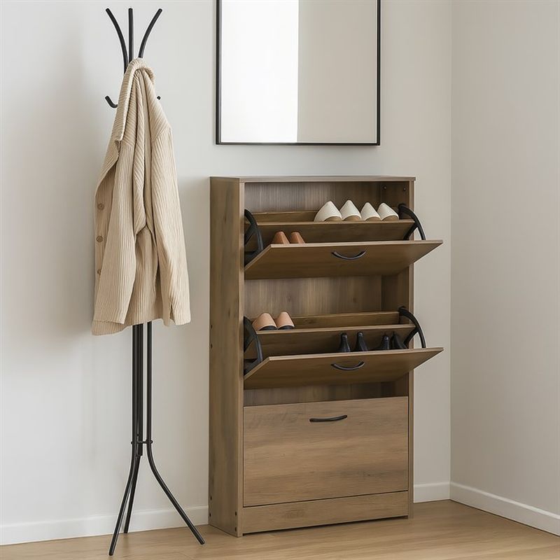 Botník, 60cm, MDF, hnedý, ABO-G1016 ELM