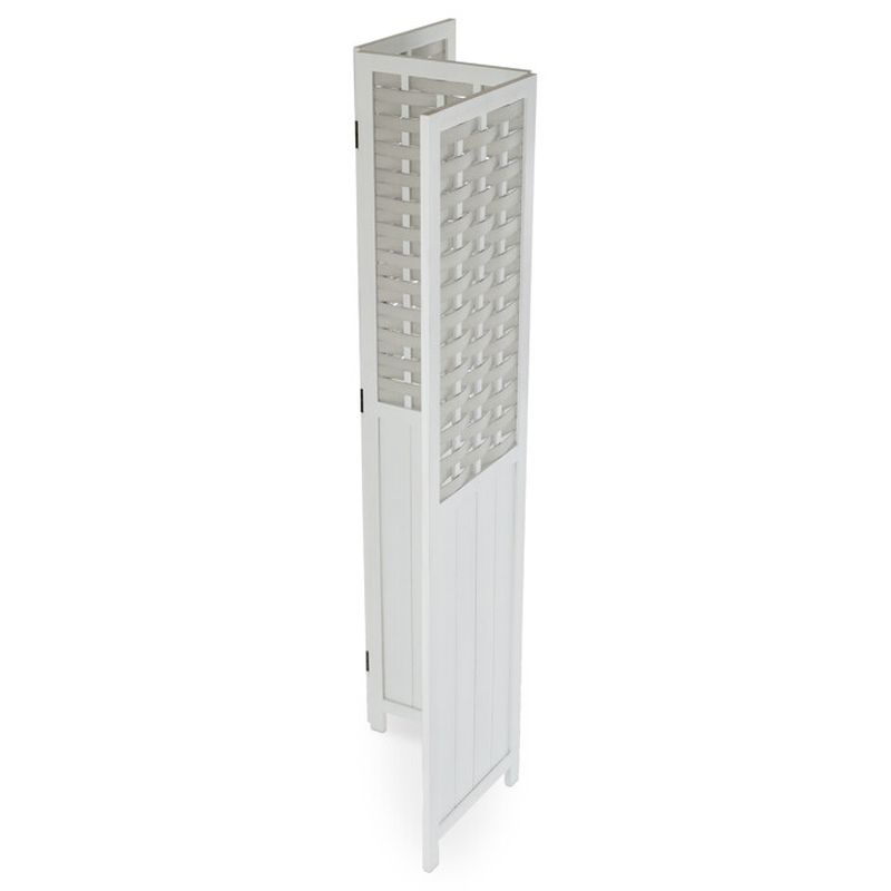 Paraván, 121cm, masív, biely, EF-L145 WT