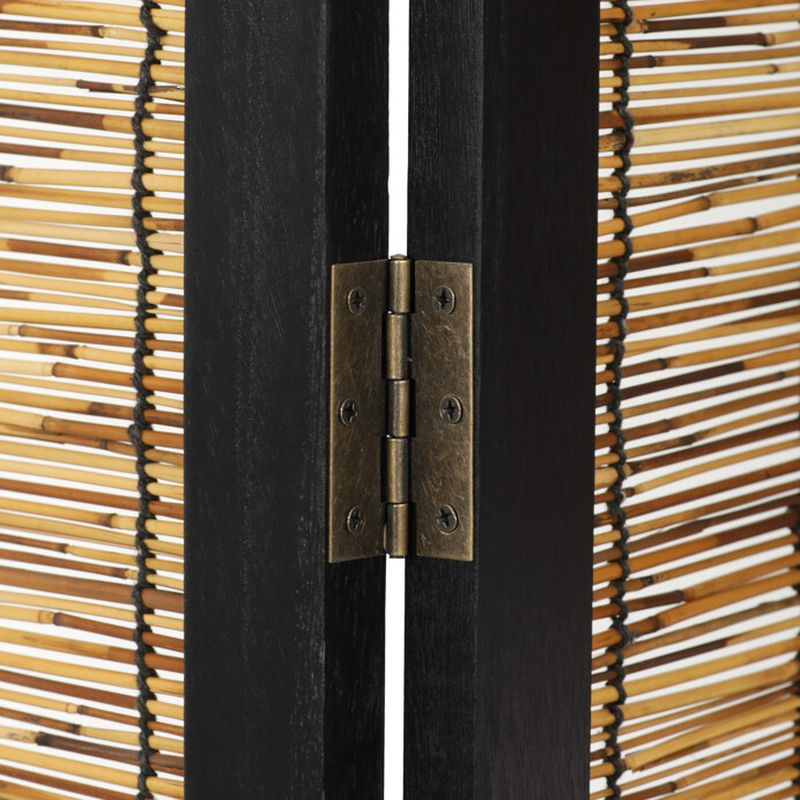 Paraván, 121cm, masív, hnedý, EF-L174 BK