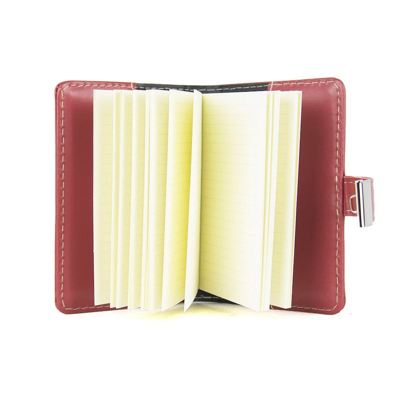 Kožený zápisník MINI s číselným zámkom v červenej farbe