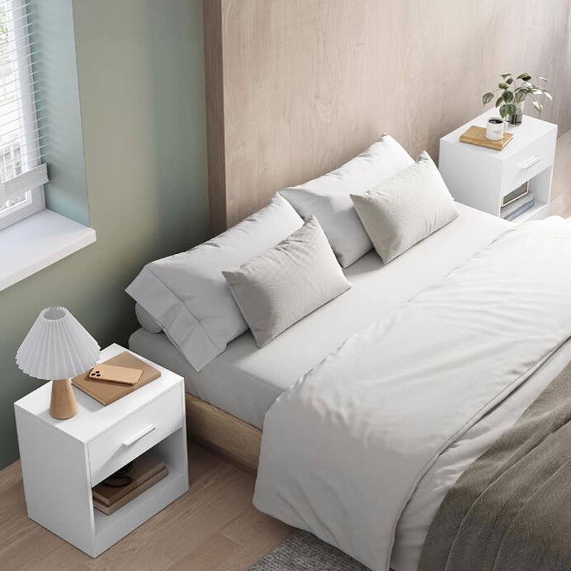 Nočný stolík, 2ks, 39cm, biely, ANT-E1081 WT