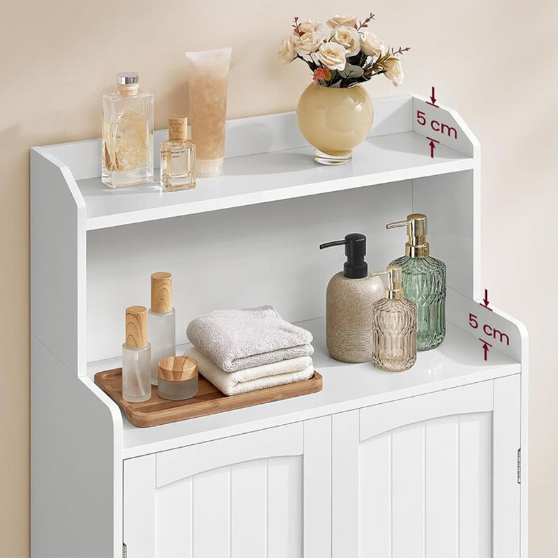 Kúpeľňová skrinka, 60cm, MDF biela, AUK-E1177 WT