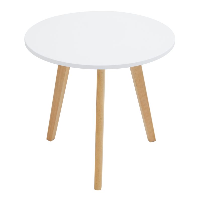 Sada 2 konferenčných stolíkov, 50x50cm, biely, buk, MALTO 2 NEW