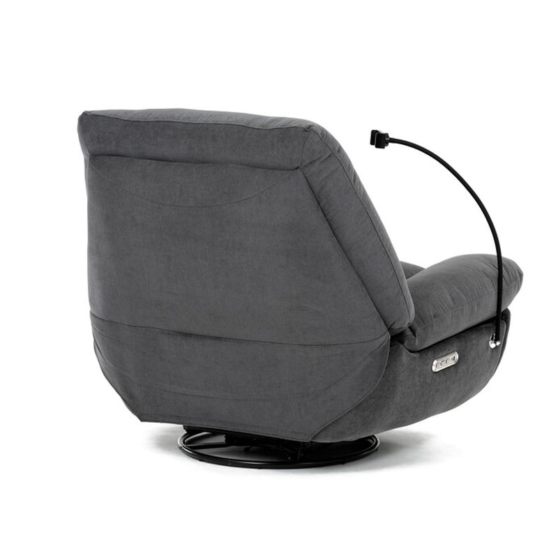 Elektrické polohovateľné kreslo sivé otočné, TV-7081 GREY2